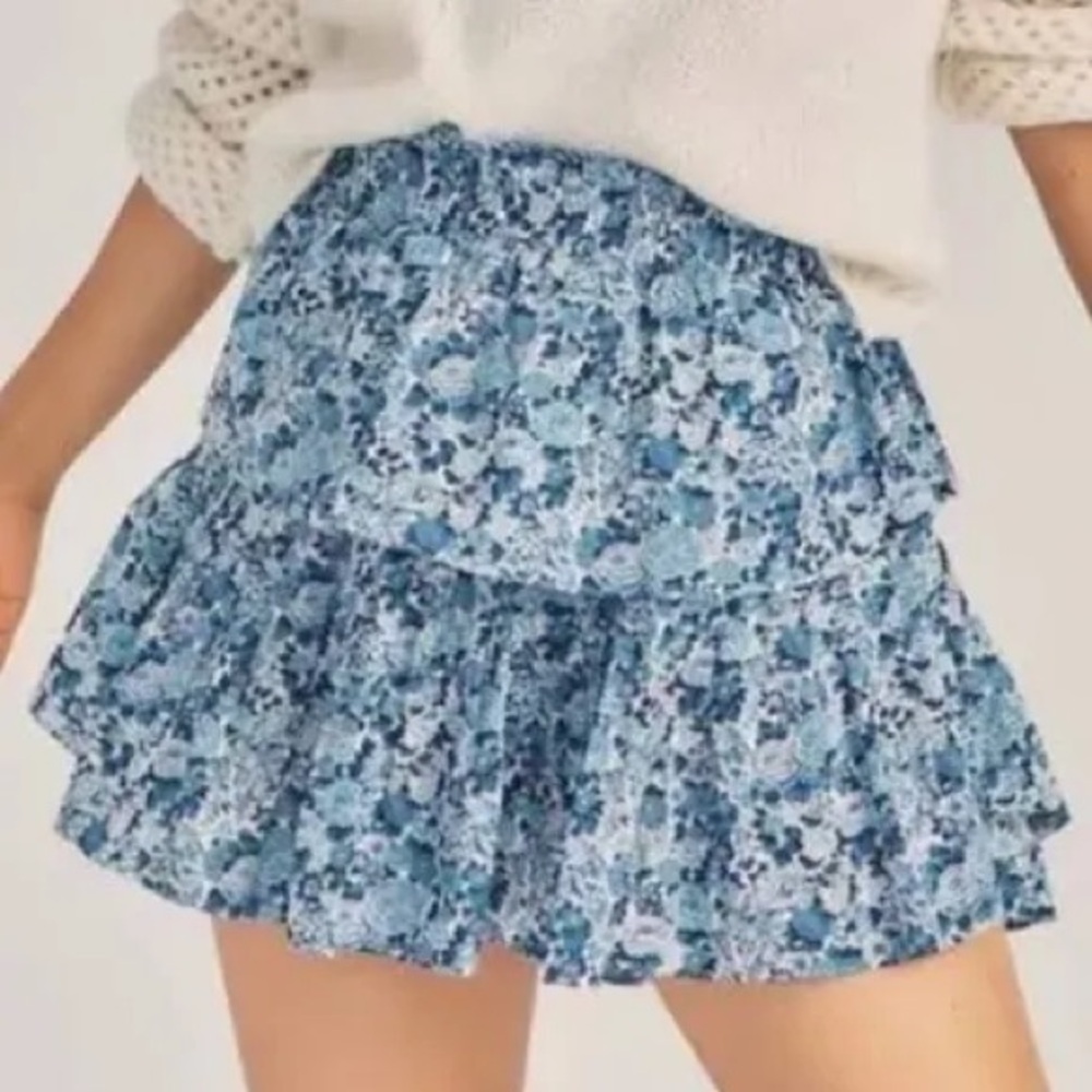 LoveShackFancy x Liberty of London Floral Ruffal Skirt
